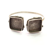 Silver Bracelet Blanks Bangle Blanks Cuff Blanks Adjustable Bracelet Blank Antique Silver Plated Brass ( 20mm Blanks ) G12517
