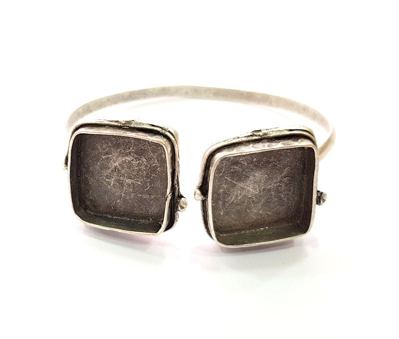 Silver Bracelet Blanks Bangle Blanks Cuff Blanks Adjustable Bracelet Blank Antique Silver Plated Brass ( 20mm Blanks ) G12517