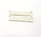 2 Silver Hammered Connector Stamp Connector Tag Charms Flake Charms Antique Silver Plated Brass (39x8mm)   G12518