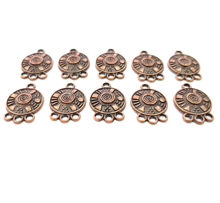 10 Antique Copper Connector Charm Antique Copper Plated Metal (19x13mm) G11596