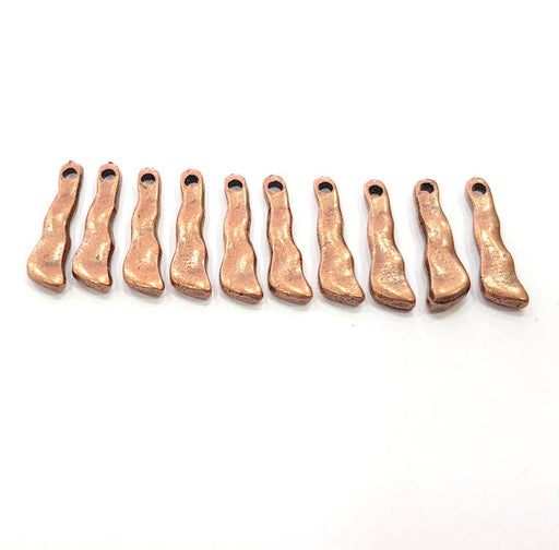 10 Copper Charm Antique Copper Charm Antique Copper Plated Metal (20x5mm) G11601