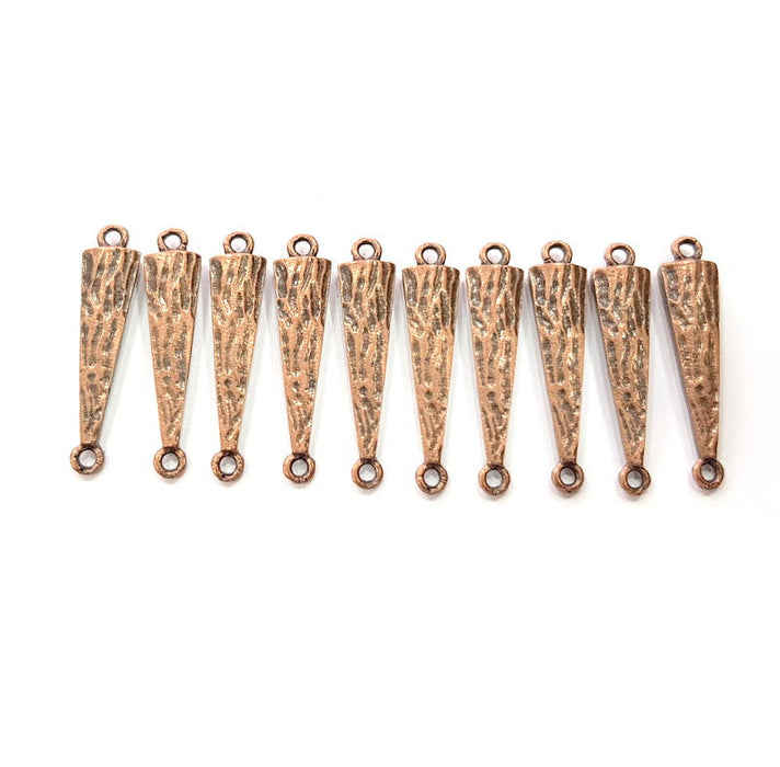 10 Copper Charm Antique Copper Charm Antique Copper Plated Metal (30x6mm) G11603