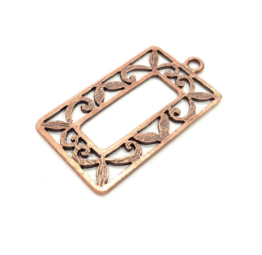 2 Copper Charm Antique Copper Charm Antique Copper Plated Metal (46x24mm) G11605