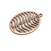 2 Copper Charm Antique Copper Charm Antique Copper Plated Metal (37x25mm) G11608