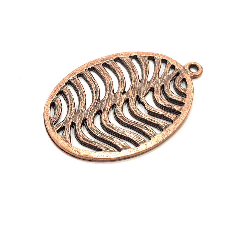 2 Copper Charm Antique Copper Charm Antique Copper Plated Metal (37x25mm) G11608