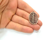 2 Copper Charm Antique Copper Charm Antique Copper Plated Metal (37x25mm) G11608