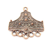 2 Antique Copper Connector Charm Antique Copper Plated Metal (41x36mm) G11609