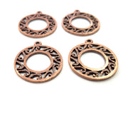 4 Copper Charm Antique Copper Charm Antique Copper Plated Metal (22mm) G11611