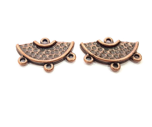 4 Antique Copper Connector Charm Antique Copper Plated Metal (25x16mm) G11612