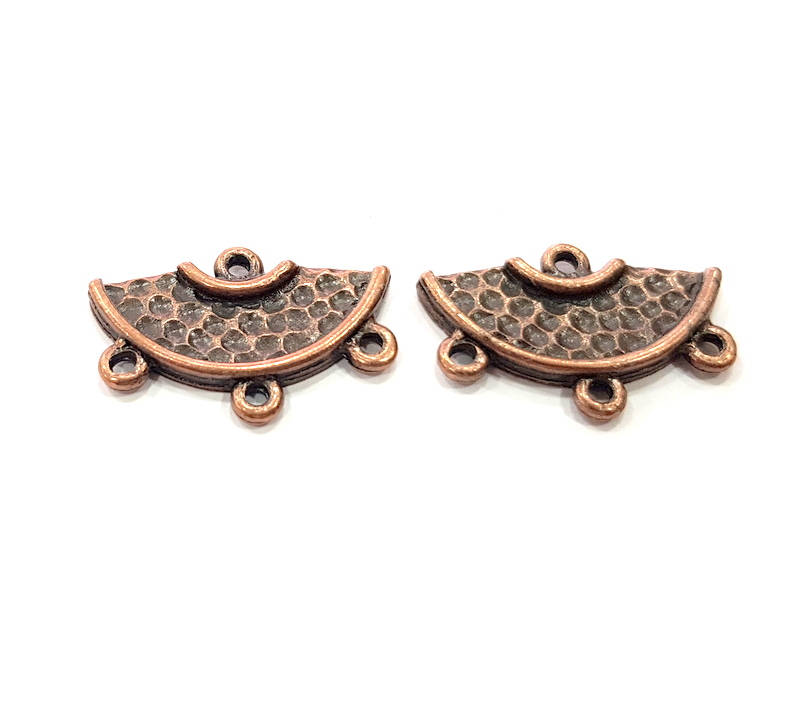 4 Antique Copper Connector Charm Antique Copper Plated Metal (25x16mm) G11612