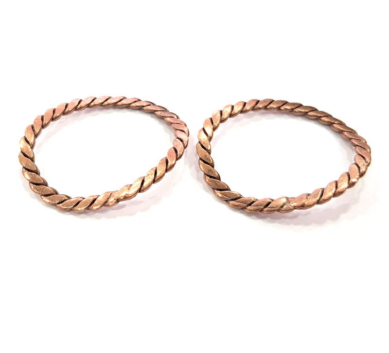 8 Copper Charm Antique Copper Charm Antique Copper Plated Metal (30x24mm) G11614