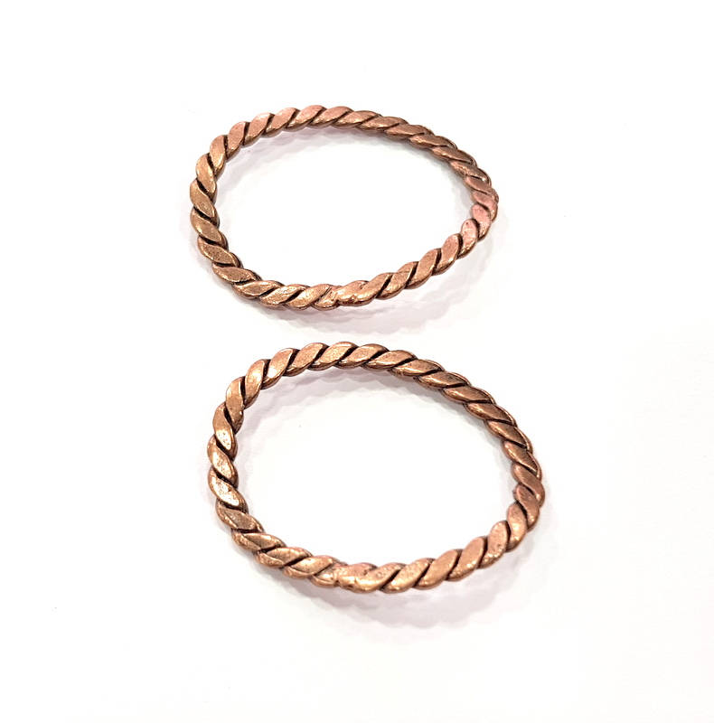 8 Copper Charm Antique Copper Charm Antique Copper Plated Metal (30x24mm) G11614
