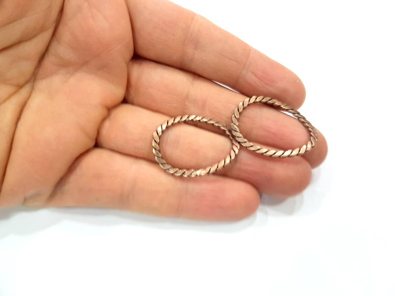 8 Copper Charm Antique Copper Charm Antique Copper Plated Metal (30x24mm) G11614