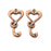 4 Copper Charm Antique Copper Charm Antique Copper Plated Metal (37x19mm) G11615