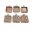 6 Copper Pendant Blank Mosaic Base inlay Blank Necklace Blank Resin Mountings Antique Copper Plated Metal ( 12x12 mm square blank) G11617