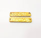 4 Raw Brass Hammered Connector 25x6mm  G12534