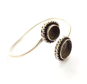 Silver Bracelet Blanks Bangle Blanks Cuff Blanks Adjustable Bracelet Blank Antique Silver Plated Brass ( 10mm and 16mm Blanks ) G12541