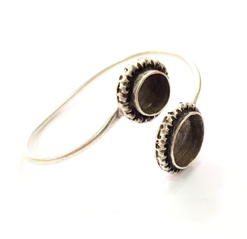 Silver Bracelet Blanks Bangle Blanks Cuff Blanks Adjustable Bracelet Blank Antique Silver Plated Brass ( 10mm and 16mm Blanks ) G12541