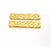 2 Gold Hammered Connector Stamp Connector Tag Charms Flake Charms Gold Plated Brass (30x7mm)   G12543