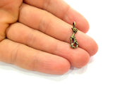 20 Cat Charm Antique Bronze Charm Antique Bronze Plated Metal  (17x13mm) G12592