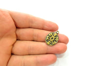 4 Antique Bronze Charm Antique Bronze Plated Metal  (27x17mm) G12594