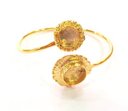Gold Bangle Blanks Bracelet Blanks Cuff Blanks Adjustable Bracelet Blank Gold Plated Brass (13mm and 10mm Blanks ) G12599