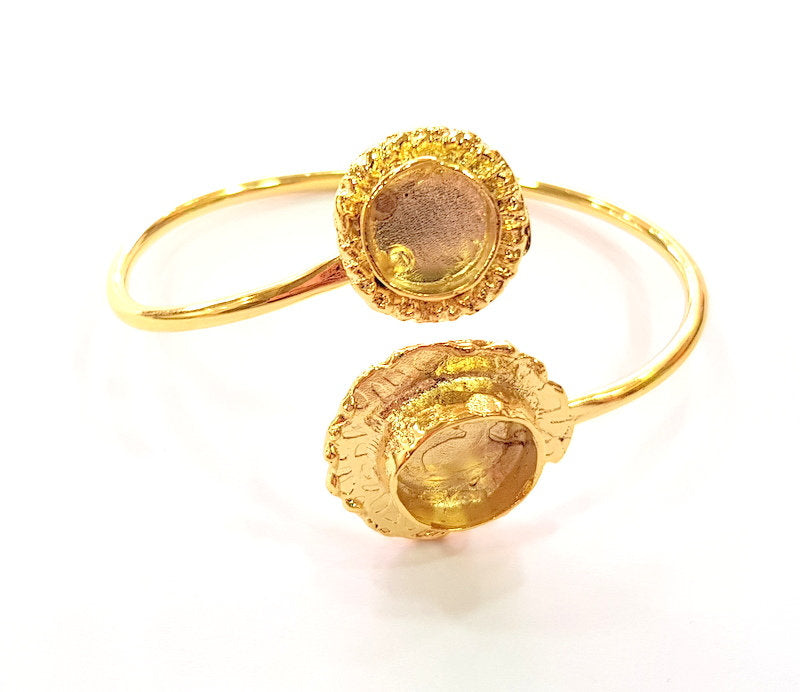 Gold Bangle Blanks Bracelet Blanks Cuff Blanks Adjustable Bracelet Blank Gold Plated Brass (13mm and 10mm Blanks ) G12599