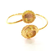 Gold Bangle Blanks Bracelet Blanks Cuff Blanks Adjustable Bracelet Blank Gold Plated Brass (13mm and 10mm Blanks ) G12599