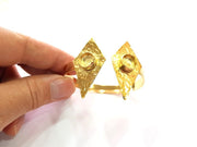 Gold Bangle Blanks Bracelet Blanks Cuff Blanks Adjustable Bracelet Blank Gold Plated Brass (10mm and 10mm Blanks ) G12602