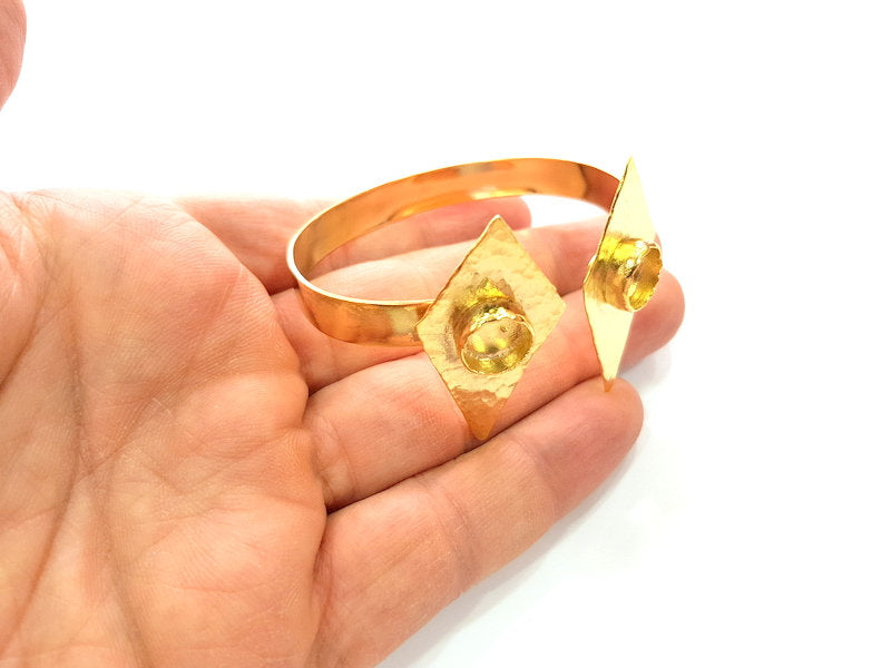 Gold Bangle Blanks Bracelet Blanks Cuff Blanks Adjustable Bracelet Blank Gold Plated Brass (10mm and 10mm Blanks ) G12602