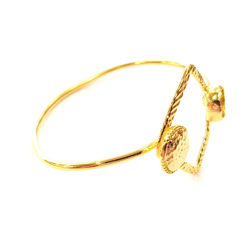 Gold Bangle Blanks Bracelet Blanks Cuff Blanks Adjustable Bracelet Blank Gold Plated Brass (10mm Blanks ) G12603