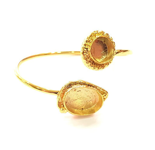Gold Bangle Blanks Bracelet Blanks Cuff Blanks Adjustable Bracelet Blank Gold Plated Brass (18x13mm and 10mm Blanks ) G12604
