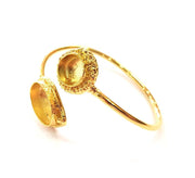 Gold Bangle Blanks Bracelet Blanks Cuff Blanks Adjustable Bracelet Blank Gold Plated Brass (18x13mm and 10mm Blanks ) G12604