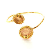 Gold Bangle Blanks Bracelet Blanks Cuff Blanks Adjustable Bracelet Blank Gold Plated Brass (16mm and 10mm Blanks ) G12608