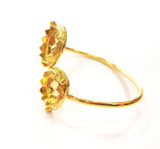 Gold Bangle Blanks Bracelet Blanks Cuff Blanks Adjustable Bracelet Blank Gold Plated Brass (15mm and 15mm Blanks ) G12609