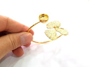 Gold Bangle Blanks Bracelet Blanks Cuff Blanks Adjustable Bracelet Blank Gold Plated Brass (13mm Blanks ) G12610