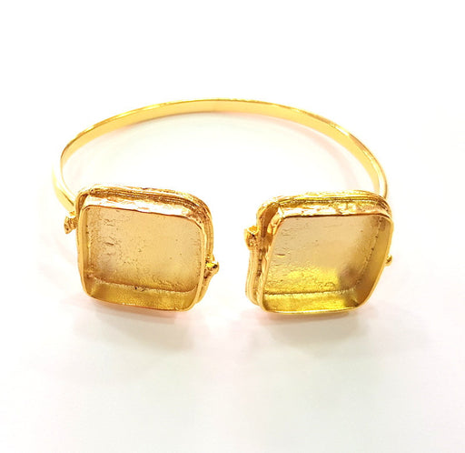 Gold Bangle Blanks Bracelet Blanks Cuff Blanks Adjustable Bracelet Blank Gold Plated Brass (20mm and 20mm Blanks ) G12611