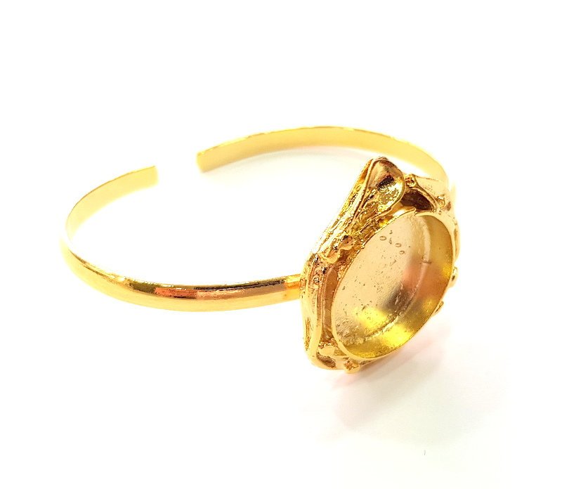 Gold Bangle Blanks Bracelet Blanks Cuff Blanks Adjustable Bracelet Blank Gold Plated Brass (20mm Blanks ) G12612