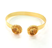 Gold Bangle Blanks Bracelet Blanks Cuff Blanks Adjustable Bracelet Blank Gold Plated Brass (10mm and 10mm Blanks ) G12614