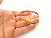 Gold Bangle Blanks Bracelet Blanks Cuff Blanks Adjustable Bracelet Blank Gold Plated Brass (10mm and 10mm Blanks ) G12614