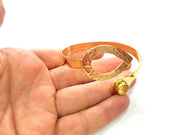 Gold Bangle Blanks Bracelet Blanks Cuff Blanks Adjustable Bracelet Blank Gold Plated Brass (10mm Blanks ) G12616
