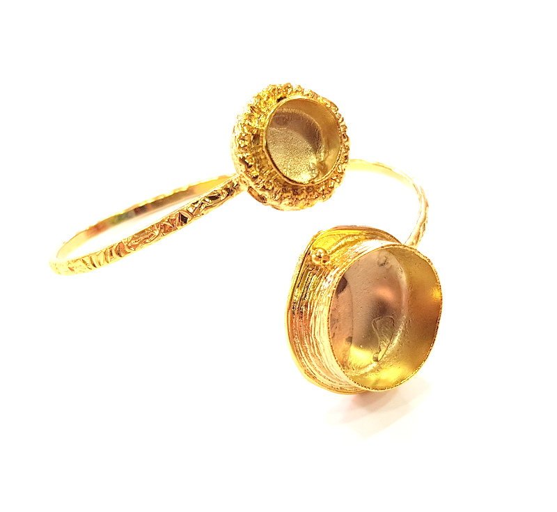 Gold Bangle Blanks Bracelet Blanks Cuff Blanks Adjustable Bracelet Blank Gold Plated Brass (20mm and 10mm Blanks ) G12618