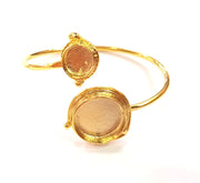 Gold Bangle Blanks Bracelet Blanks Cuff Blanks Adjustable Bracelet Blank Gold Plated Brass (20mm and 10mm Blanks ) G12620
