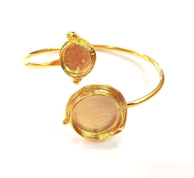 Gold Bangle Blanks Bracelet Blanks Cuff Blanks Adjustable Bracelet Blank Gold Plated Brass (20mm and 10mm Blanks ) G12620