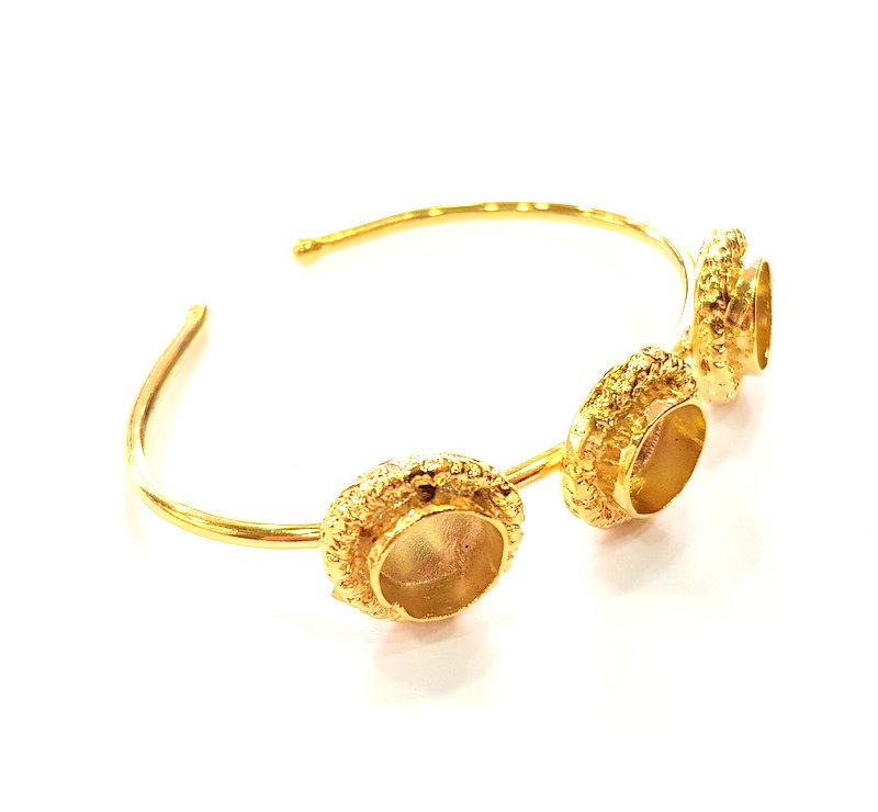 Gold Bangle Blanks Bracelet Blanks Cuff Blanks Adjustable Bracelet Blank Gold Plated Brass (10mm Blanks ) G12623