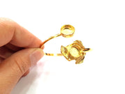 Gold Bangle Blanks Bracelet Blanks Cuff Blanks Adjustable Bracelet Blank Gold Plated Brass (13mm and 10mm Blanks ) G12626
