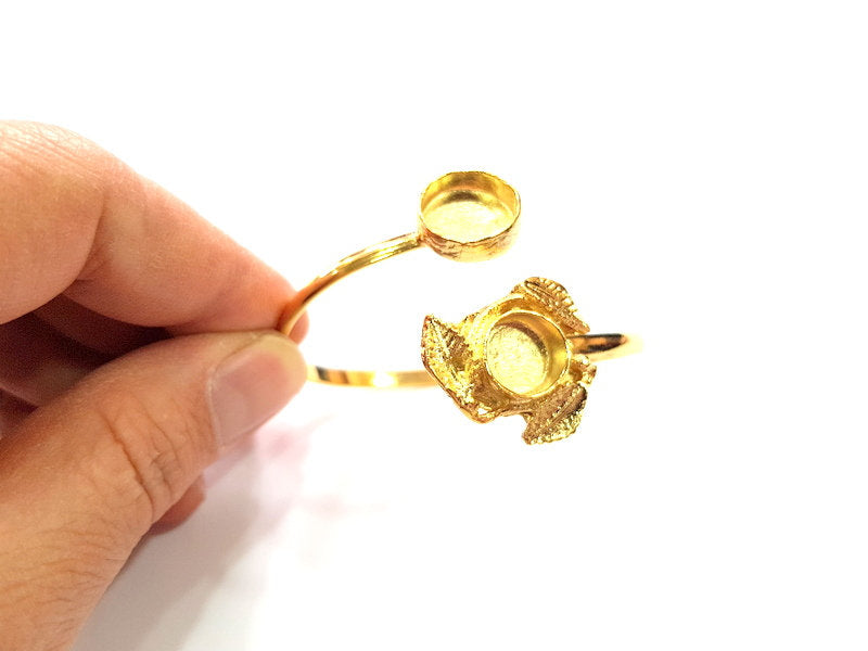 Gold Bangle Blanks Bracelet Blanks Cuff Blanks Adjustable Bracelet Blank Gold Plated Brass (13mm and 10mm Blanks ) G12626
