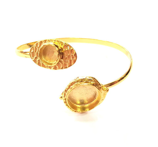 Gold Bangle Blanks Bracelet Blanks Cuff Blanks Adjustable Bracelet Blank Gold Plated Brass (16mm and 10mm Blanks ) G12627