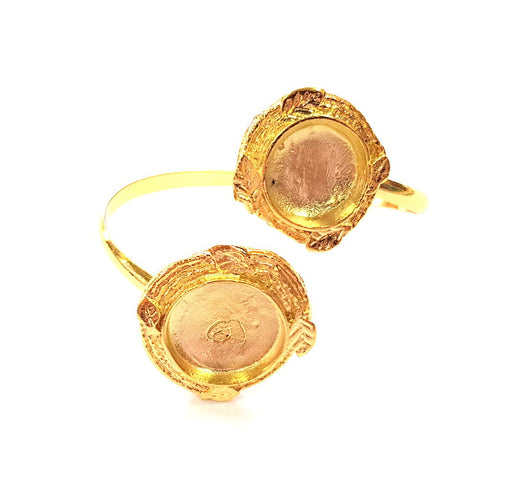 Gold Bangle Blanks Bracelet Blanks Cuff Blanks Adjustable Bracelet Blank Gold Plated Brass (20mm and 16mm Blanks ) G12628