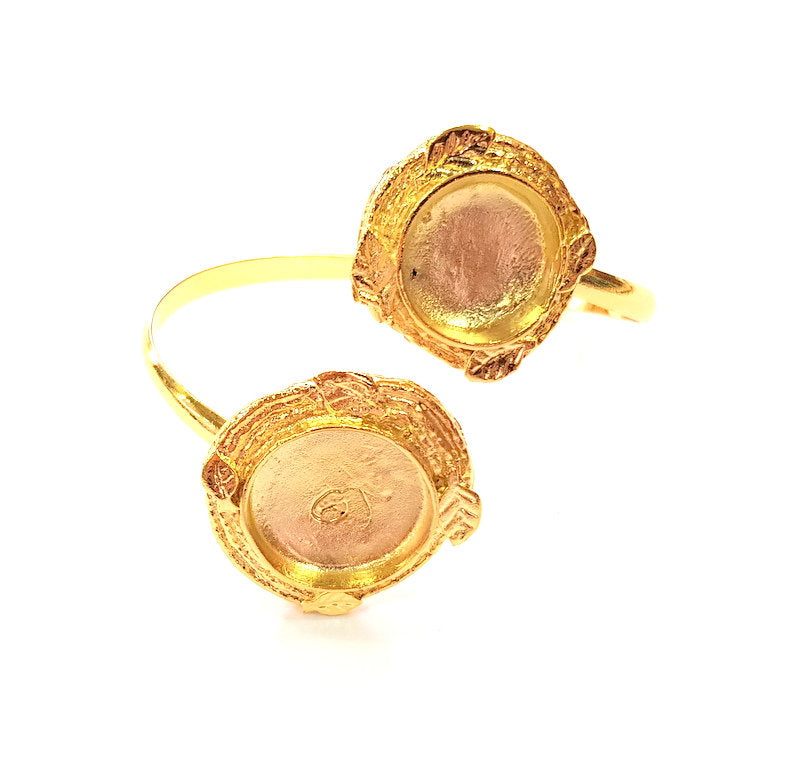 Gold Bangle Blanks Bracelet Blanks Cuff Blanks Adjustable Bracelet Blank Gold Plated Brass (20mm and 16mm Blanks ) G12628